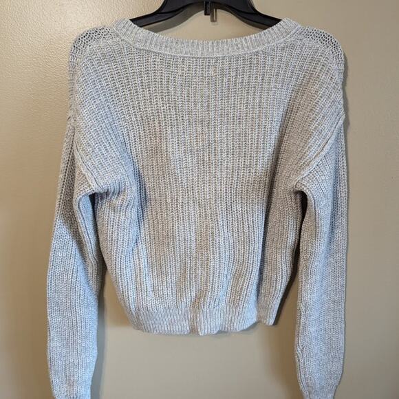 NWT AEROPOSTALE Women’s Shaker Cardigan Small – Light Gray Long Sleeve Button Up - Picture 4 of 4